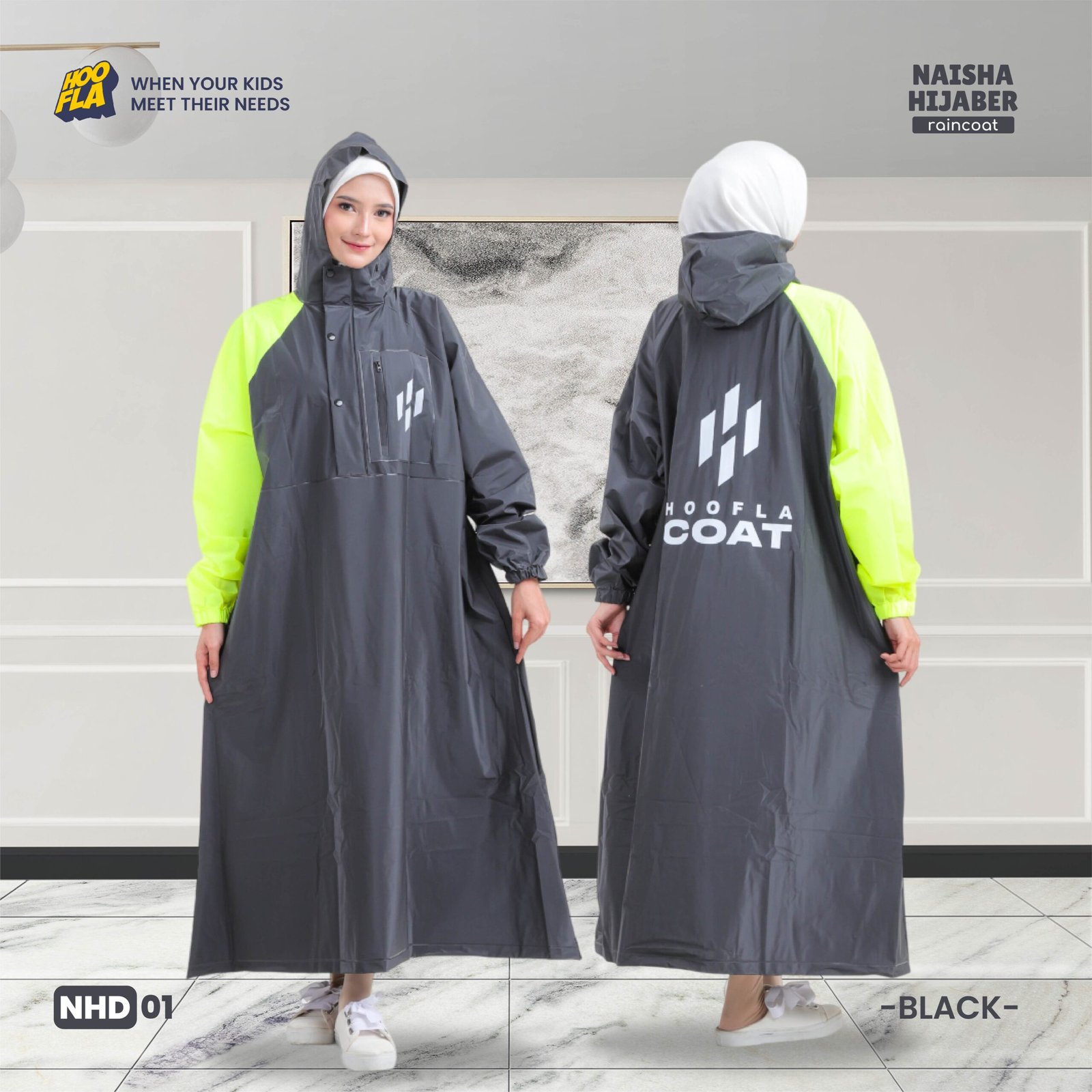 Naisha Hijaber Raincoat - Image 2