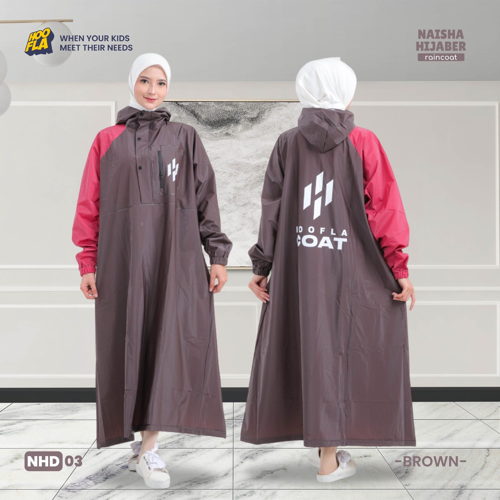Naisha Hijaber Raincoat - Image 4