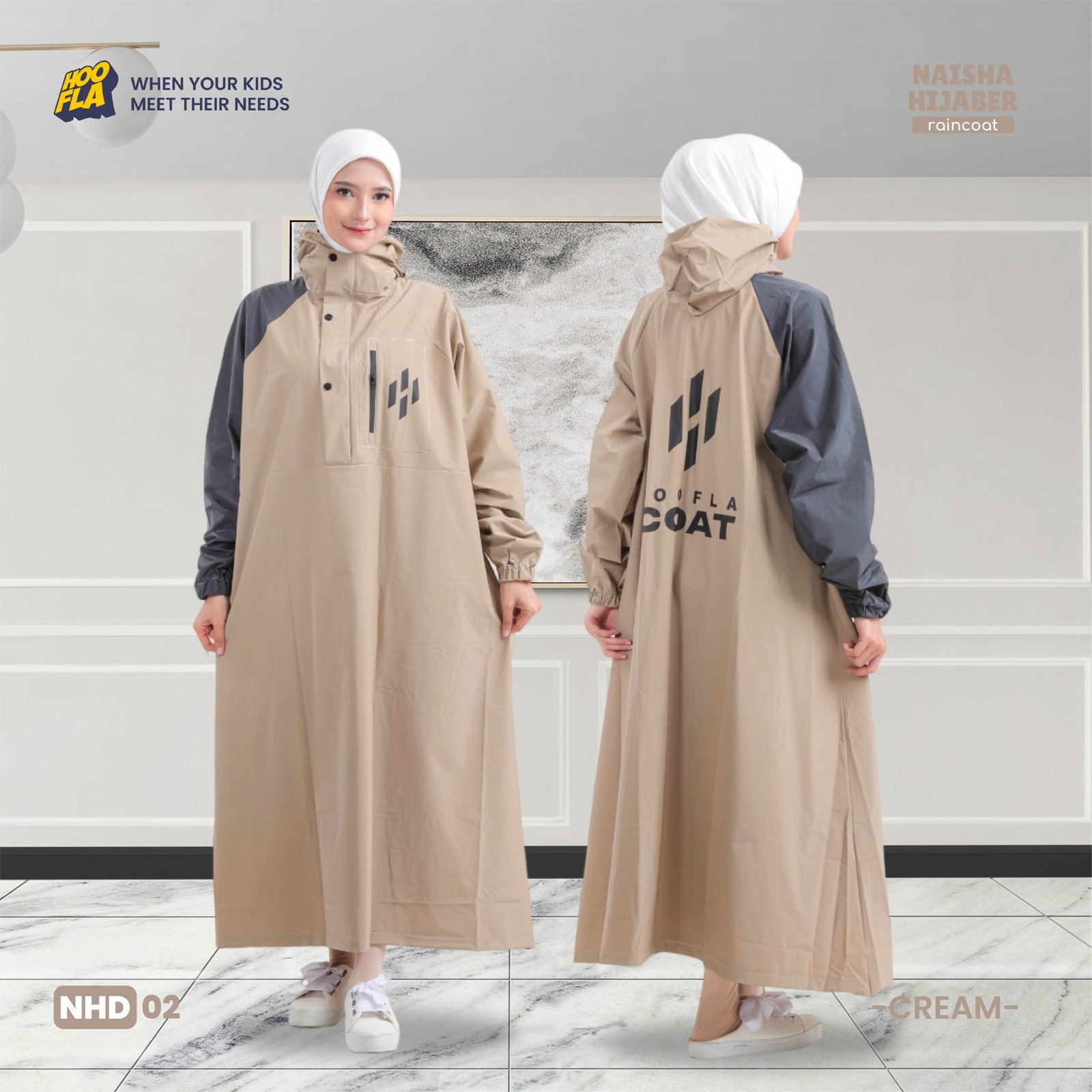 Naisha Hijaber Raincoat - Image 3