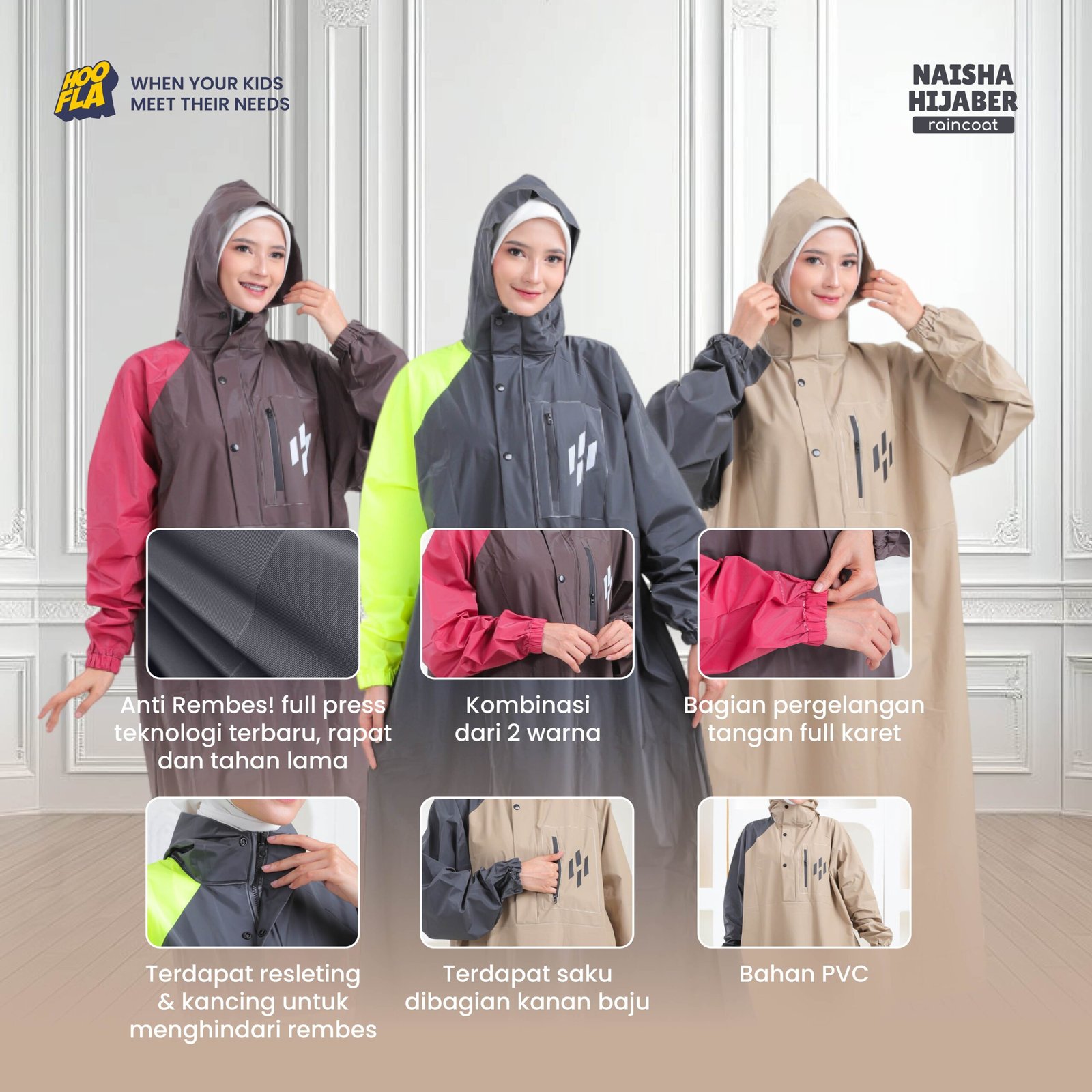 Naisha Hijaber Raincoat - Image 5
